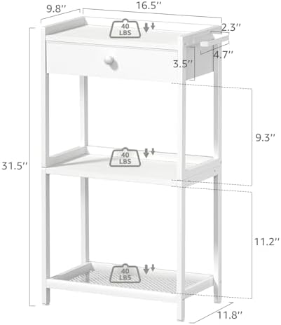 MEUIS Rustic Farmhouse Standing Organizer Durable Ladder Style for Towels Gaskets