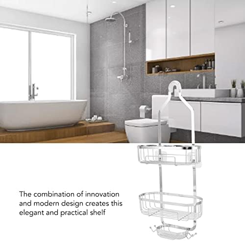 Sturdy Wall-Mounted Bathroom Basket 2 Layer Punch