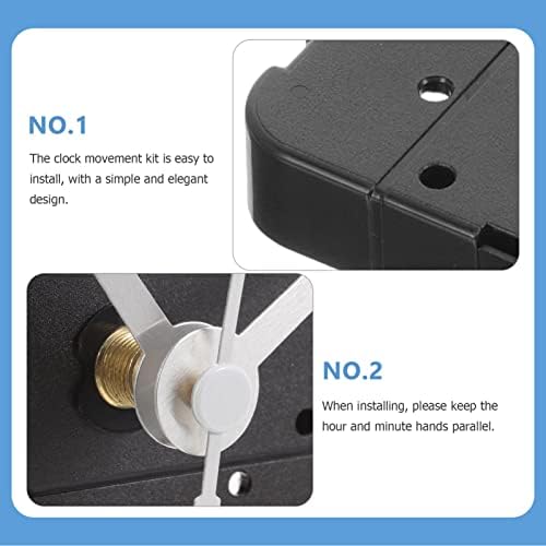Supvox Reverse Rotating Quartz Wall Clock Movement Kit - Silver