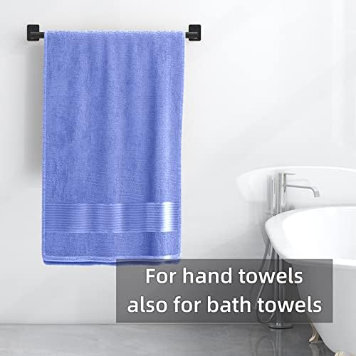 Heavy Duty 24-Inch Matte Black Towel Bar for Bathrooms
