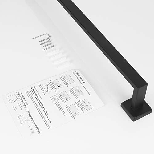 NearMoon Premium Stainless Steel Bath Towel Bar 24-Inch Matte Black