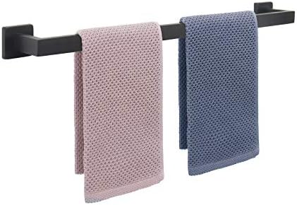 NearMoon Premium Stainless Steel Bath Towel Bar 24-Inch Matte Black