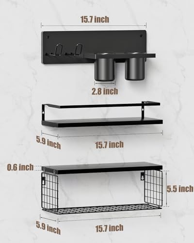 Versatile Floating Storage Shelf for Bathroom Bedroom Kitchen and Living Room