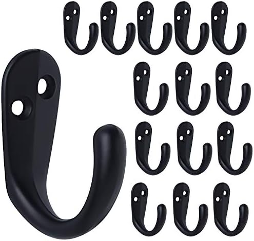 15-Piece Folding Wall-Mounted Coats Towels Hooks for Home Use