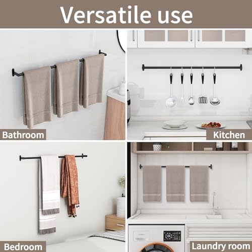 JUYSON 30-Inch Matte Black Towel Bar