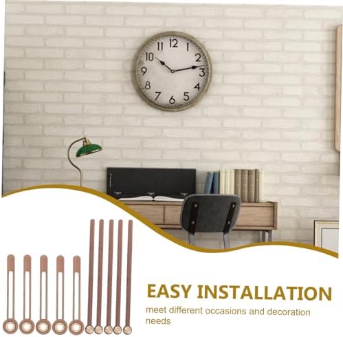 DOITOOL 5-Set Walnut Clock Hands Kit with Silent Movements
