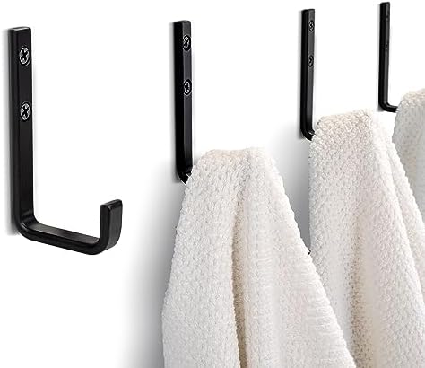 Stylish Matte Black Bathroom Towel Hangers