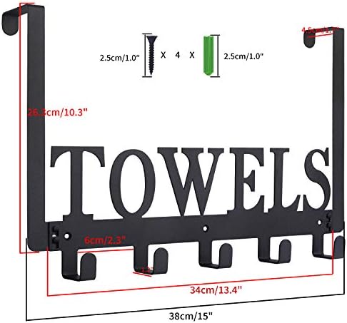 Adjustable Towel Holder Door Mount