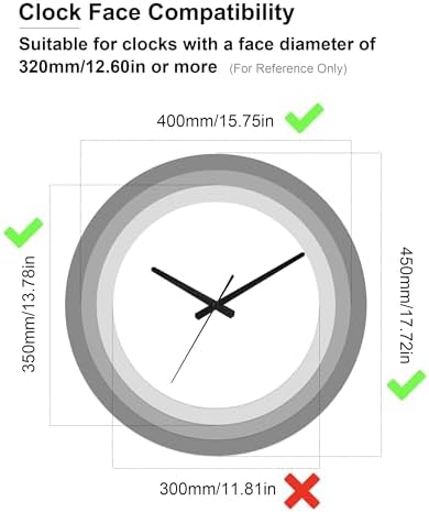 Black Modern Arm Clock Kit 11mm Motor Set