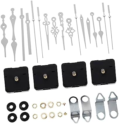 4-Piece Analog Clock Mechanism Kit for Quiet DIY Clocks