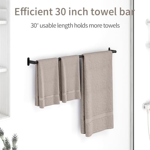 JUYSON 30-Inch Matte Black Towel Bar
