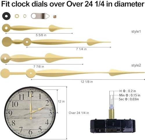 EMOON Clock Movement Mechanism Kit for Custom Repair