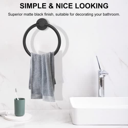 SetSail Matte Black Towel Holder