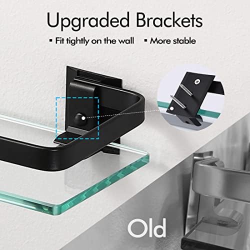 KES Bathroom Wall Shelf Tempered Glass Extra Thick Rust-Resistant High-Strength Shelf