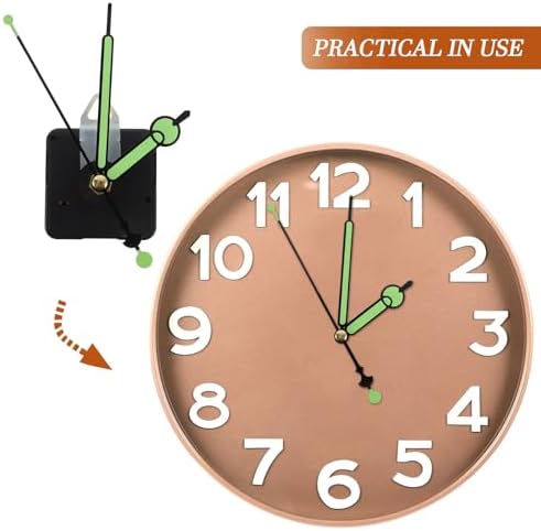 Set Clock Mechanism Replacement 3D Luminous Wall Clock Hands Easy to Install