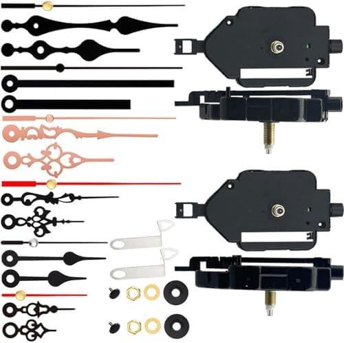 2-Pack Clock Movement Kit with 6 Pairs of Hands