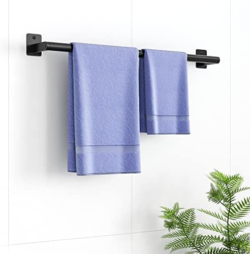 Heavy Duty 24-Inch Matte Black Towel Bar for Bathrooms
