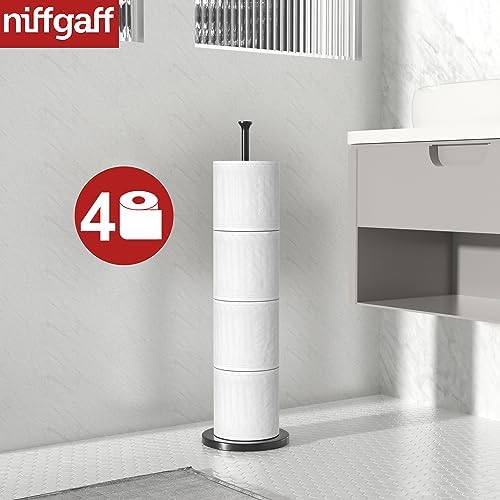 Modern Niffgaff Toilet Paper Holder Stand with Reserve Function