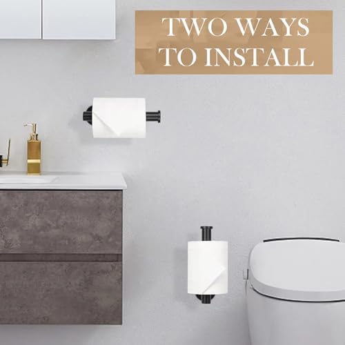 Sturdy Matte Black Toilet Paper Holder