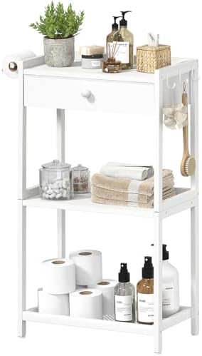 MEUIS Rustic Farmhouse Standing Organizer Durable Ladder Style for Towels Gaskets