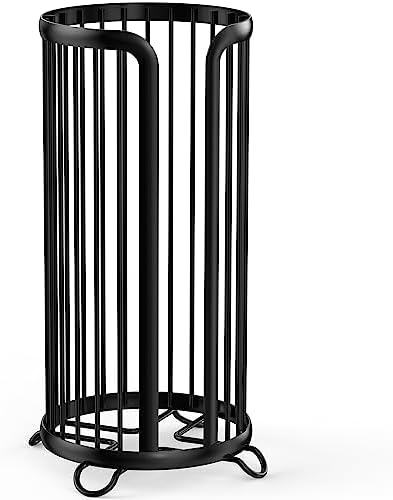 Bunoxea Freestanding Toilet Paper Holder Modern Black