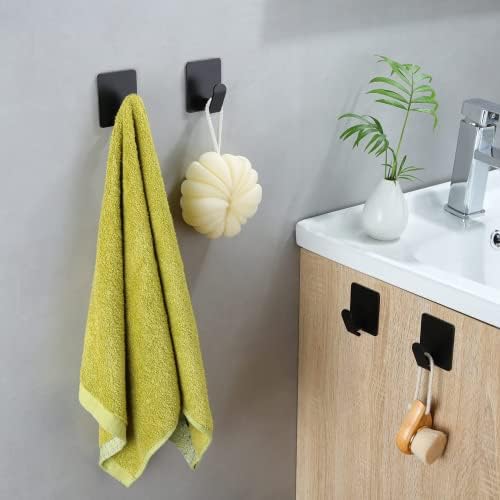 Taozun Adhesive Towel Hooks 4-Pack Stainless Steel Rust and Oil Proof