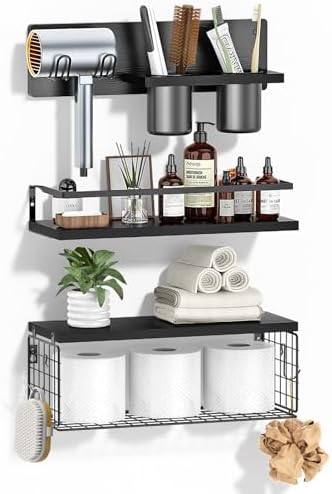 Versatile Floating Storage Shelf for Bathroom Bedroom Kitchen and Living Room