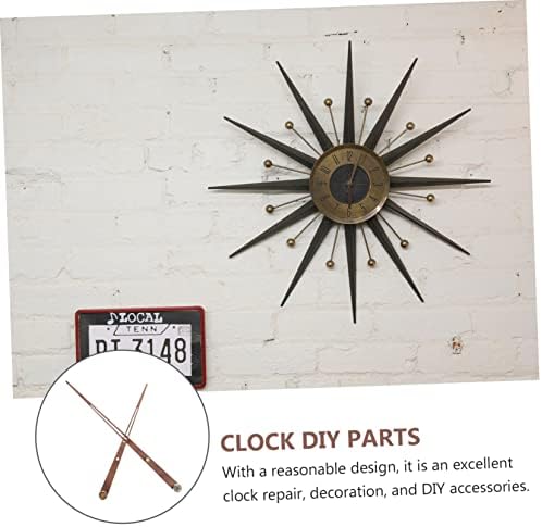 JOJOFUNY Large Wooden Wall Clock Hands with Decor Design