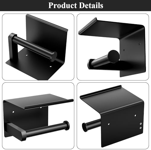 Tindbea toilet paper holder with phone shelf