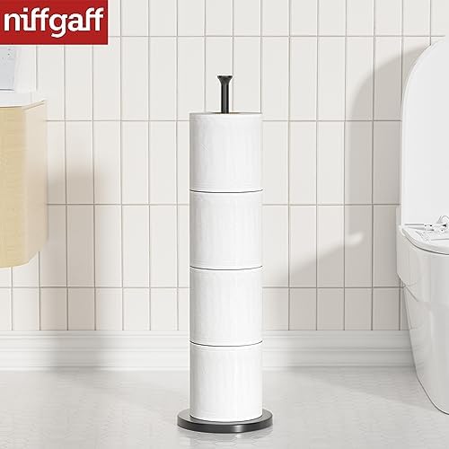 Modern Niffgaff Toilet Paper Holder Stand with Reserve Function