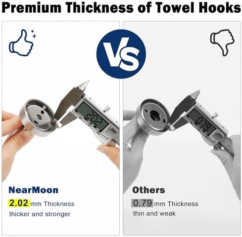 Versatile and Durable Towel Hook Set