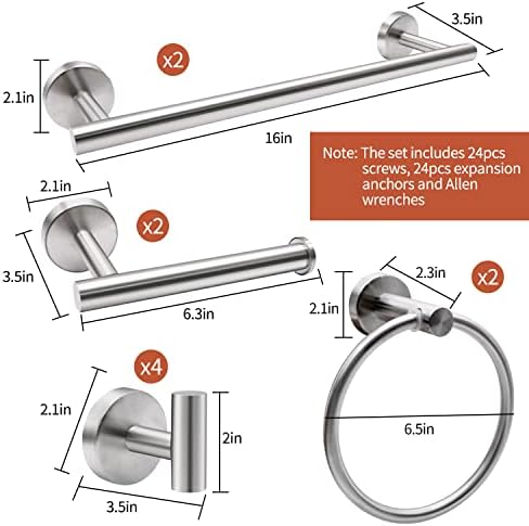 Complete 10-Piece Bathroom Hardware Set Modern Brushed Nickel Design