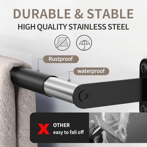 JUYSON 30-Inch Matte Black Towel Bar