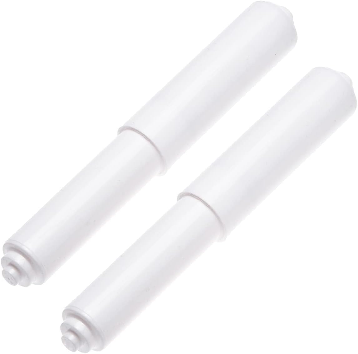 2-Pack White Toilet Paper Holder with Spring-Loaded Action