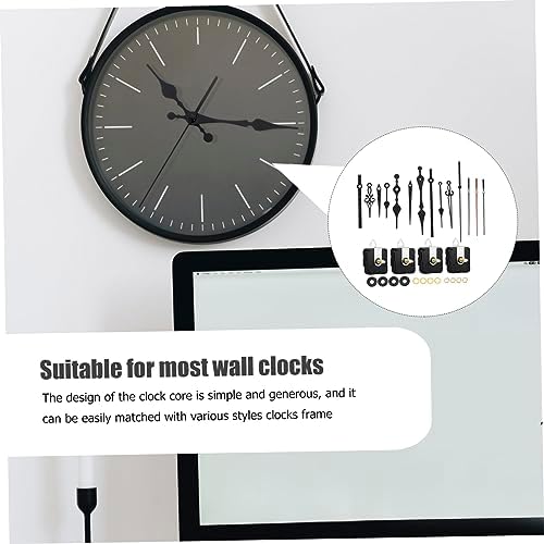 4 Long Shaft Clock Movement Sets for DIY Clock Repairs