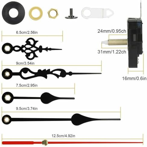OTDOGUO 31MM Long Shaft Buffer Clock Movement Mechanism Repair Tool