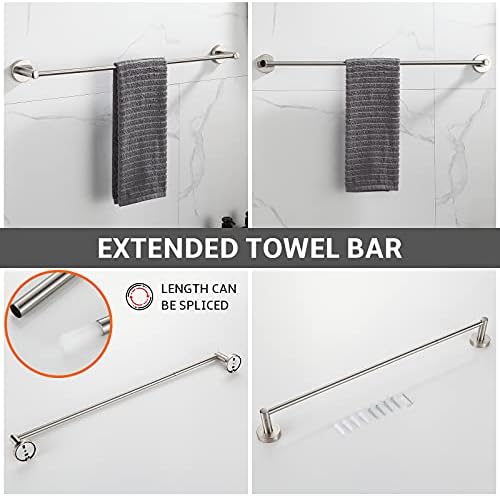 Adjustable Bathroom Towel Holder Set with 24 Bar