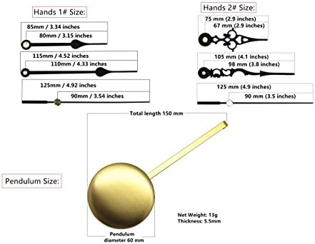 Stylish Pendulum Clock Movement Elegant Chime Design Replacement for Treasured Clocks