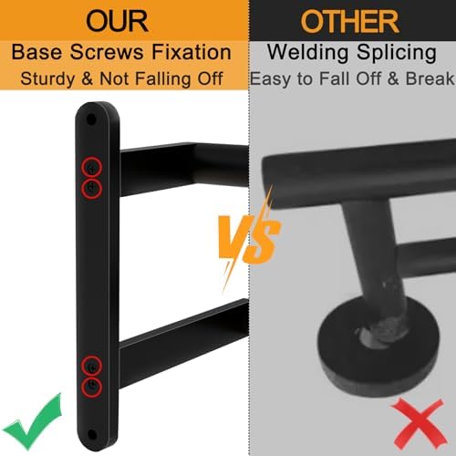 Double Towel Bar for Bathroom - Stainless Steel Wall-Mounted Towel Holder