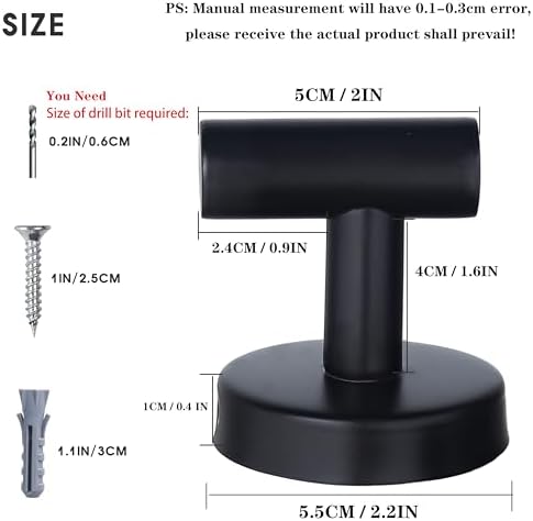 Towel Hook Set Matte Black