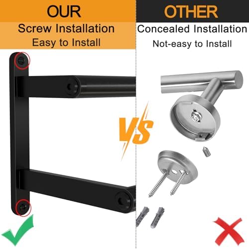 Double Towel Bar for Bathroom - Stainless Steel Wall-Mounted Towel Holder