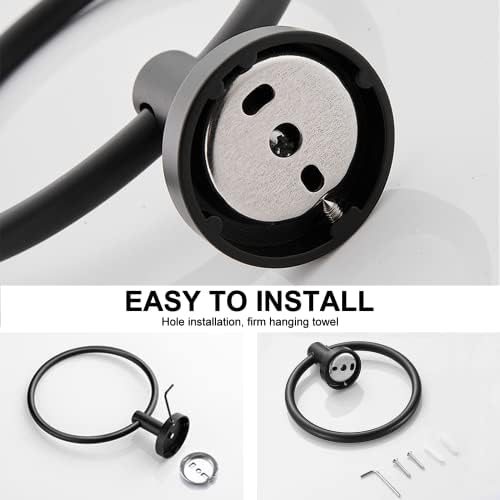 SetSail Matte Black Towel Holder
