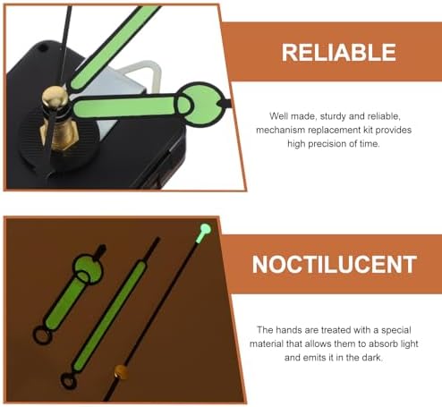 Set Clock Mechanism Replacement 3D Luminous Wall Clock Hands Easy to Install