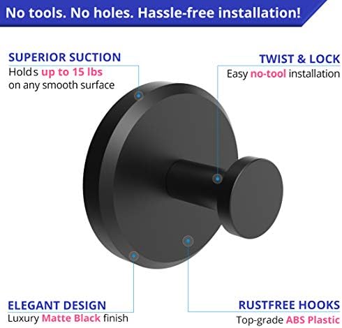Simple 4-Pack Suction Cup Hooks Perfect for Showers More