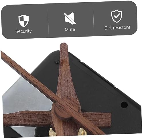 Sturdy Clock Mechanism Kit 4 Sets - Walnut Wood Hands