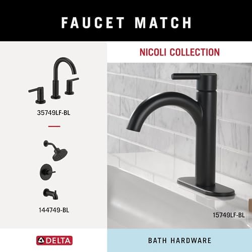 Delta Nicoli Bath Towel Holder Matte Black