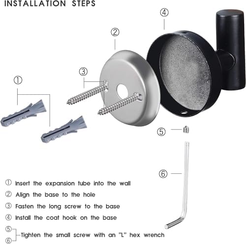 Towel Hook Set Matte Black