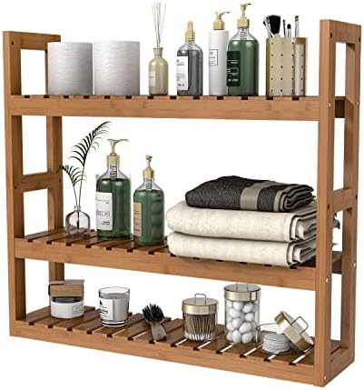 Dominax Bamboo Bathroom Storage Shelf
