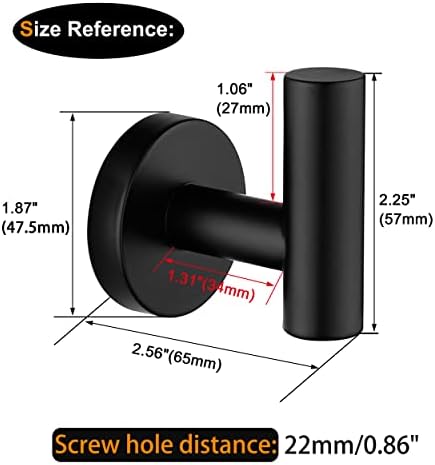 Nolimas Stainless Steel Towel Hook Matte Black