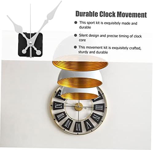 4-Piece Analog Clock Mechanism Kit for Quiet DIY Clocks